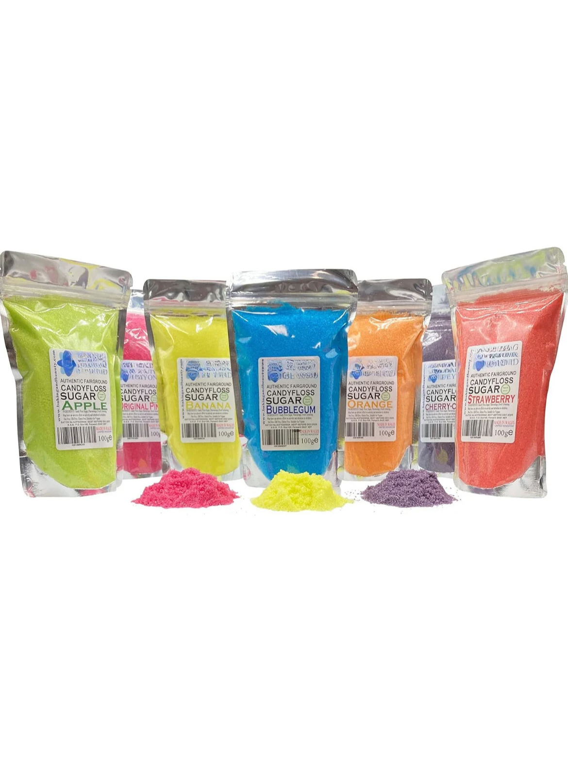 Professional Flossing Sugar for Cotton Candy Machine - Candy Sugar Flavours - Cotton Candy Floss Sugar in 16 Flavours - Floss Sugar for Cotton Candy Maker - Bulk Floss Sugar 100g