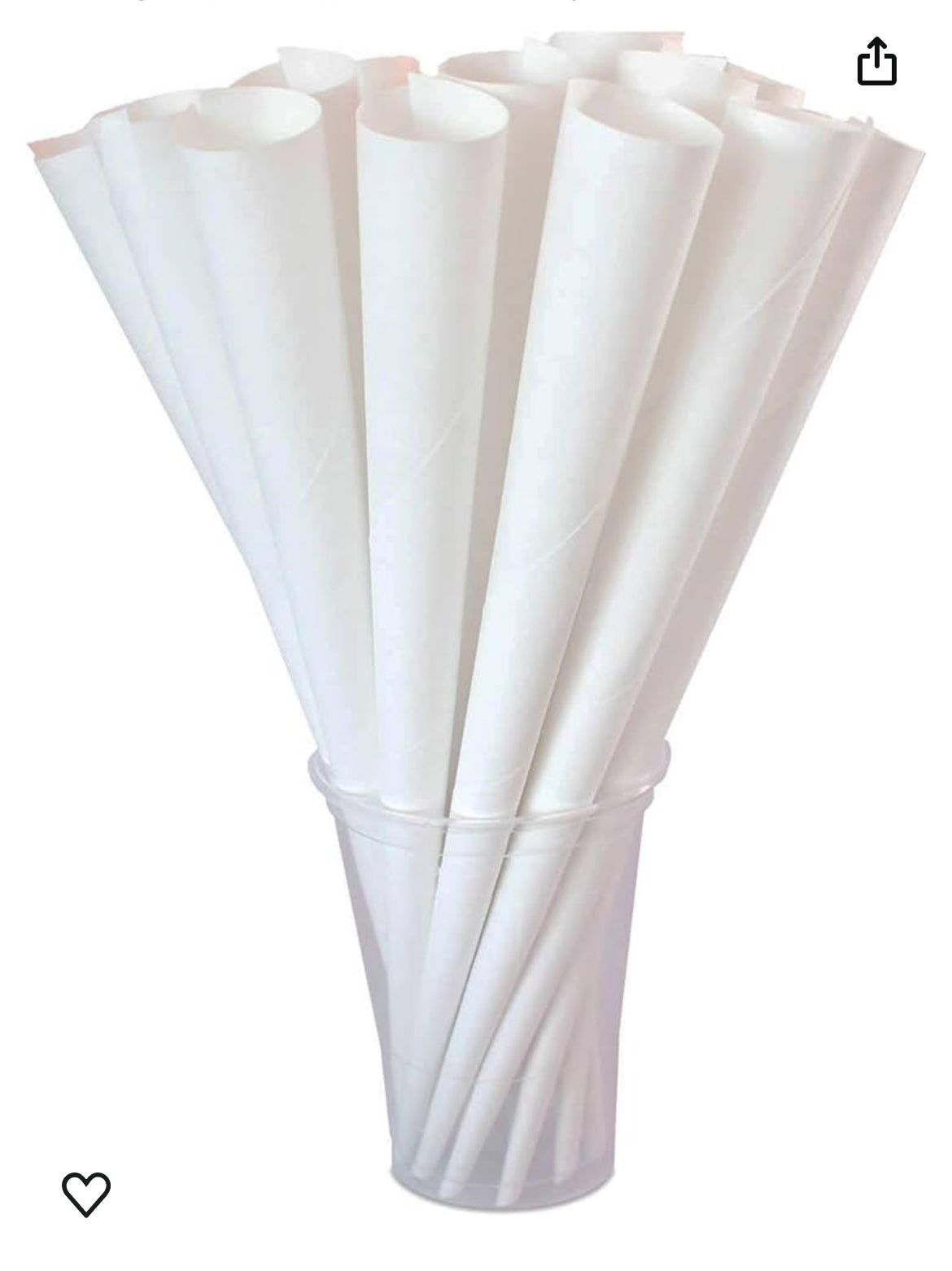 Cotton Candy Cones - 300 Pieces Plain Kraft Paper Candy Floss Sticks for Cotton Candy - Perfect for Parties and Events - Strong, Triple Wrapped, White Candy Floss Cones (300)