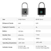 Portable Keyless USB Charging Smart Fingerprint Padlock - Blueprint Vending