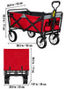 VEVOR Folding Wagon w/ Adjustable Handle Black/Orange/Blue